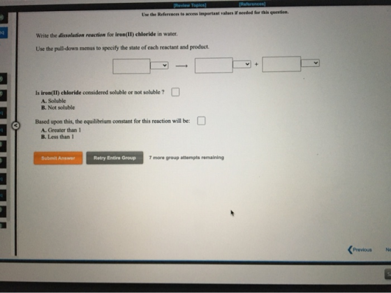 [Review Toples) [References Use the References to access important values if needed for this question. sa Write the dissoluti