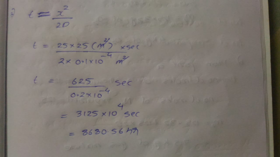 2 20 E = 25x25 C Xsec 2xO01X10 625 Sec O2x10 3125 x10 sec 8680 56h