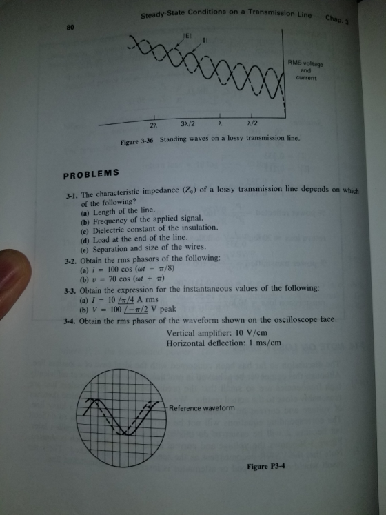ate Conditions on a Transmission Line Steady-State Conditions on a Line Cha Chap. 3 JE! 11 RMS voltage and current 2X 31/2 x