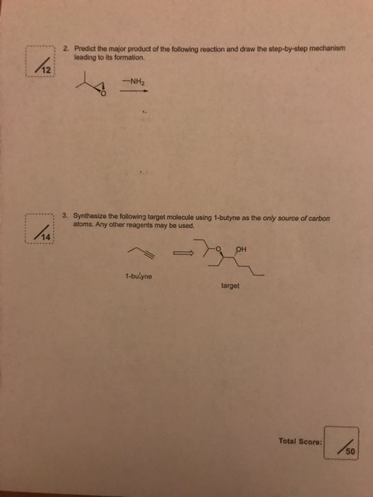 2. Predict the major product of the following reaction and draw the step-by-step mechanism leading to its formation, -NH2 3.