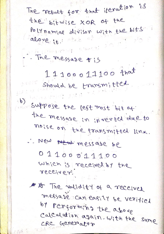 Ine mesult or 4hat itera£ion rs the bitwise xoR ot the o Y nomat divison with the bit alove it Tne messade is 1 1 1 o o o 11