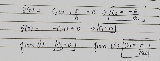 B Ý (0) = GW+ t = 0 [C2 = - 1 - 2 ; (0) = -4W = 0 [C=0 faran û legio] funca en