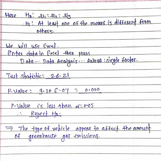 Here كلف تعلقت بيهو !Ho HI! At least one of the means is different from others. We will ure Excel. Enter data in Excel then p