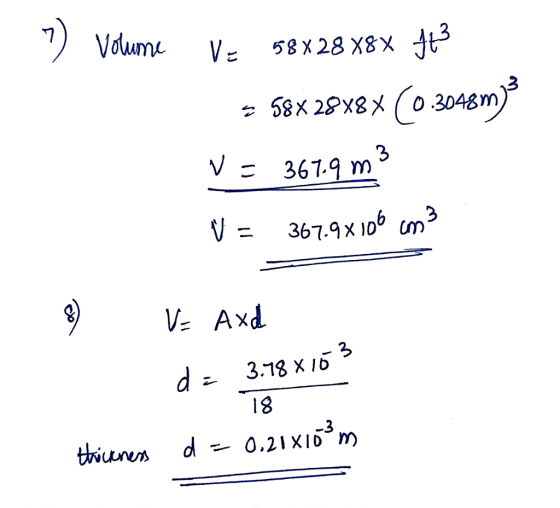 Voume 3 = 367.9 m 3.18 X 10 18 3