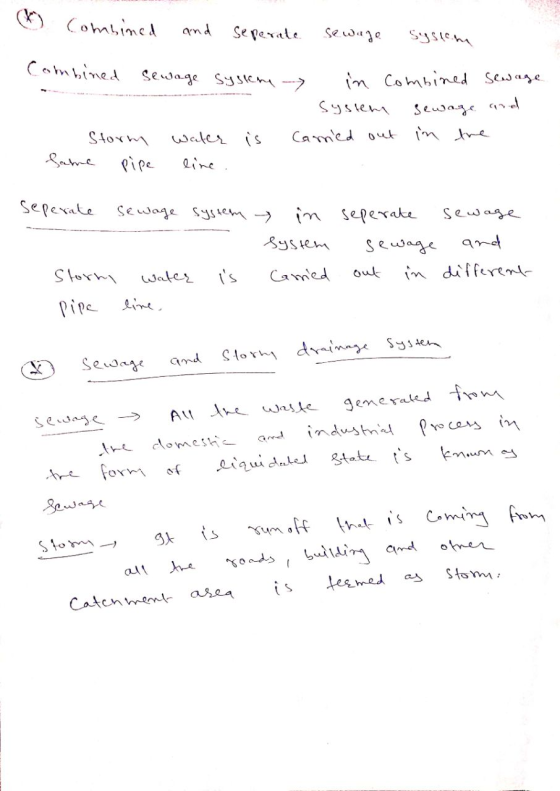 & Combined and seperate sewage system Combined sewage system S Storm water is Same pipe line in combined sewage system sewage