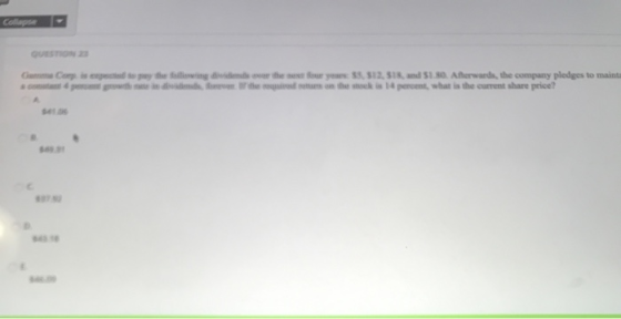 GUESTION i Core 3 the 312,518 d 1.0. Afterwards, the company pledges to mainta percent, what is the current share price?
