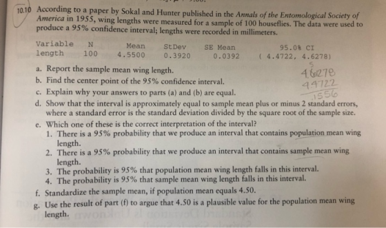 4.4722 10.10 According to a paper by Sokal and Hunter published in the Annals of the Entomological Society of America in 1955