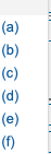 abc, d e, f)