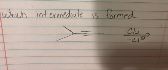 which intermediate is formed Cla -clo