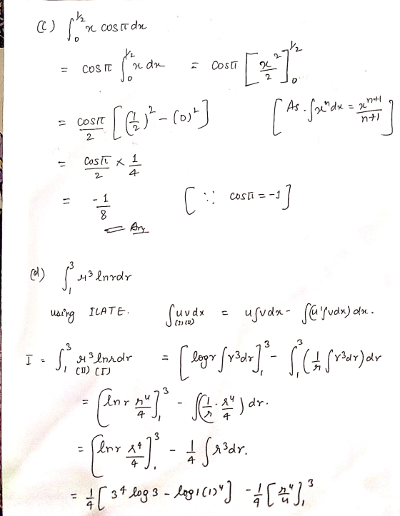 /2 (C) S x Cos I due COST from some [*1. nt 24 COST (6)?-(034] ( 41.fpende nti 2 C Cusli X 1 2 costi=-1 - 1 8 II C: -3] Ary c