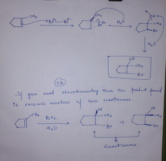 CH3 St Br 2 Br H2o o H ct CtH3 BY ter the ct need steuochemi-t oH Brz BY -Н,0