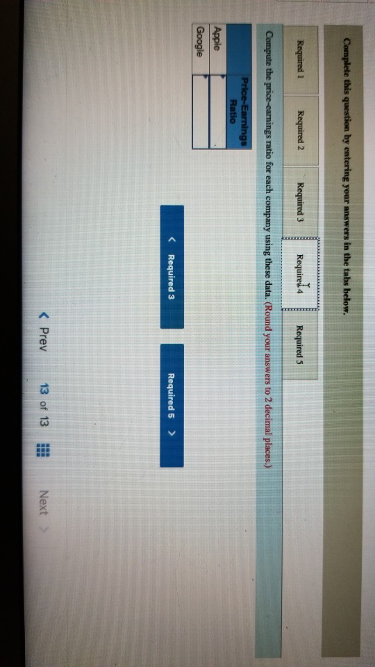 Complete this question by entering your answers in the tabs below. Required 1 Required 2 Required 3 Required 4 Required 5 Com