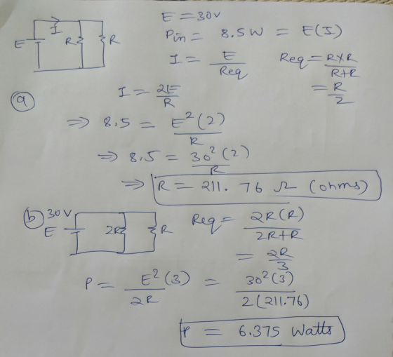E(5) Lo 2 2 E2(323 2 2 (211.76) 6.375 W