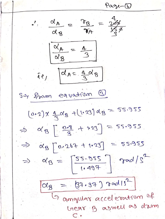 page- IA TB VA = 2067 X5 XA z 4. 3 dA=.4 dB 3 So from equation ③ - 55.955 (0:2)x d8 +(1.239 dB V. LB 255.gsS [ 3. 0.8.+ 1:23]