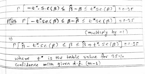 1 p [-t.S.e(B) { Ê - B Ś Łse.(R)] = 0.95 PHAB P[-t?sec8) + B-B Ł*se (B)]=0.95 - (multiply by al) PL Å - tt se (B) e B S Å a