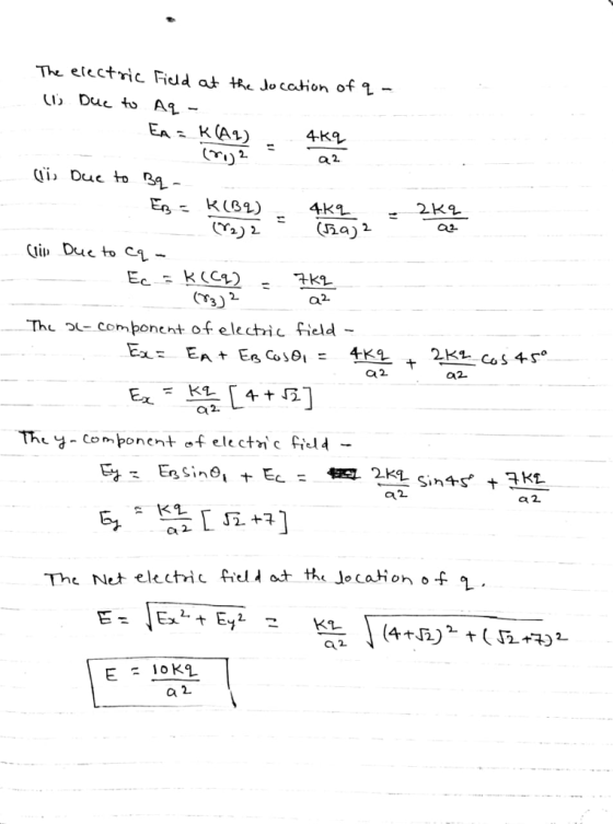The etectric Fidd at th Jocation of 1 - リ a2 Jia 2 (III, Ducto ci- a2. The x-component of electric field- a 2 a2 Es sin® a2 a 2. a 2 The Net electric fiel 4 at thJocaHon。f a a 2