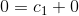 0= c +0