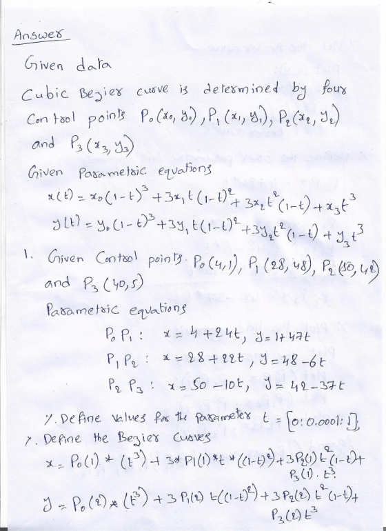 Answes Given dalo Cubic Bee)lex and ve B delerrn ined by fang on foo iven Poda metaic eqvalions 3 Pasametac