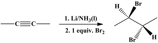 -
C=
C—
1. Li/NH3(1)
2. 1 equiv. Br2
yullllll
