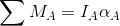 \sum M_A = I_A\alpha_A