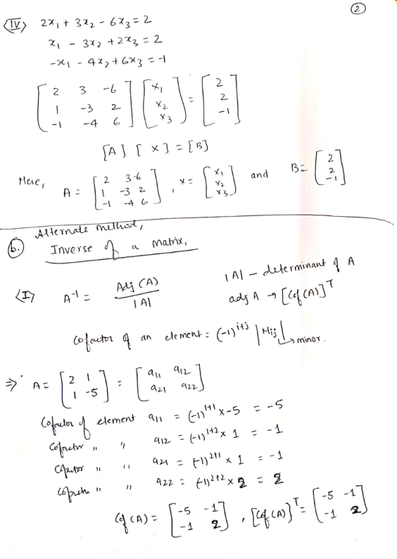 2 3 2 4 Hee 2 3-6 an 1 3 2 Inverse a Matix, CA> IAl - duterminant I Al an clement: (-1)H 142 412)x 1 an - 2t2 CA)