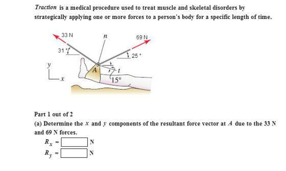 Image for Traction is a medical procedure used to treat muscle and skeletal disorders by strategically applying one or m
