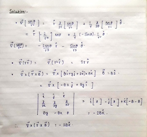 Solution:- • 7 4050 ] - [ * ] [ 4.0 ] + $ 2o [ los en 1 ê 1 . கம் + I ( - Sino). ! r Tv 2 cose Sino - yy Biro . &xcrxo) = (92