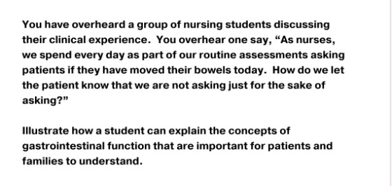 You have overheard a group of nursing students discussing their clinical experience. You overhear one say, As nurses, we spe