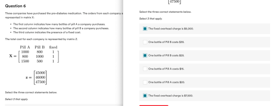 [47500] Question 6 Select the three correct statements below. Three companies have purchased the pre-diabetes medication. The