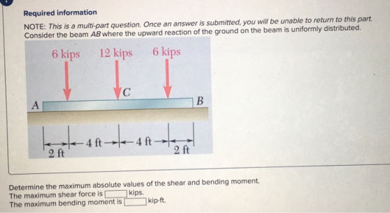 Required information NOTE: This is a multi-part question. Once an answer is submitted, you will be unable to return to this p