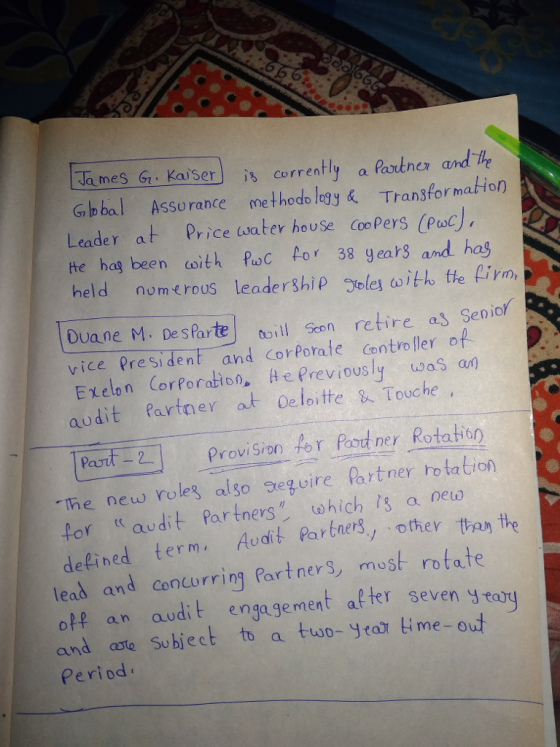 İJameSG-Kaiser) і8 corrently afattnen Gb bal Assorance methodo loy & Transfor mation Leader at Pricewaterhouse Coo ρerS(Pac), te hat been corthPc or 38 geat and ha held nomerous leadership oles sitho te firm, Deartedoi Scon retire a Senio vice President and CorPorate centro fler of Etelon Corforation He Previouslyas an Patt-ProviSion Paot ner Rotation Ihe new roles also eguire Partner rotation audit Partner at Delotte &Touche for ttaudit Partners which s a new defihed term, Auditfartner,other than the lead and concurring Partners, most rotate off an audi t enga ge ment after seven ye and aste Subject to a tuwoya ime- out Period