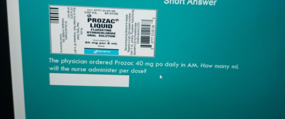 Short Answer NOC 0777-5120-5 120 ml M-5120 PROZAC LIQUID NO Tudung WOO 100 Komp T Soord Room news Ron owel FLUOXETINE HYDROCH