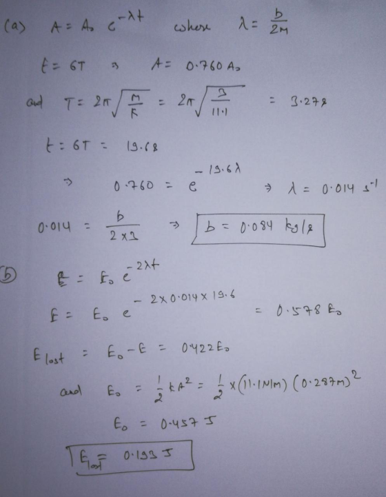 (a) A = As cont where da E = GT 3 A= 0.760 A and T20F = 20/ 3.279 t= 6T = 19.68 - 19.64 - 0.014 0.760 = c + 1 = 0.014 st va b