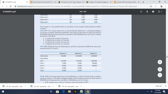 C Get Homework Help With Che S 0133020312.pdf Bb Chapter 10 Capital Budgeting C Solved: (IRR calculation) Detem X University