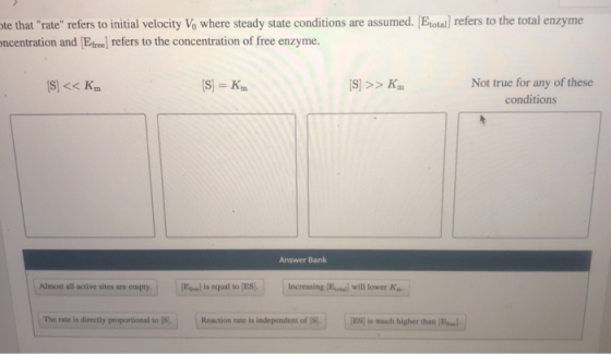ote that rate refers to initial velocity V, where steady state conditions are assumed. Etotal) refers to the total enzyme o
