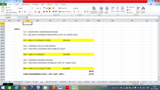 ACCOUNTS latest - Microsoft Excel (Product Activation Failed) View Add-Ins File Home Insert Page Layout Formulas Data Review