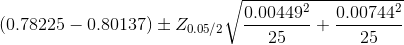 (0.78225 -0.80137) 4 Zo.05/2 1 10.004492 5 十 0.007442 25