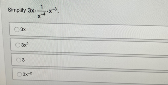 1 Simplify Зх. х Зх 3х2 3 C3x-2