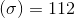 (\sigma)=112