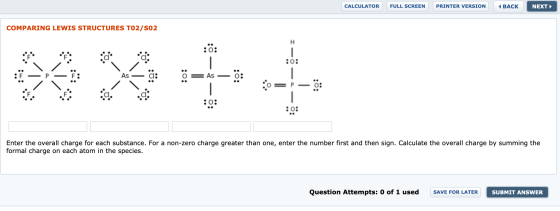 CALCULATOR FULL SCREEN PRINTER VERSION A BACK NEXT COMPARING LEWIS STRUCTURES TO2/S02 - .. :=– 0: --- :.: Enter the overall c