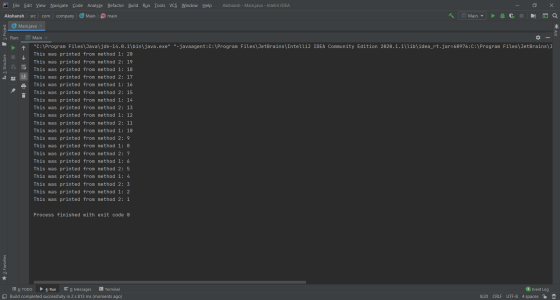 - File Edit View Navigate Code Analyze Refactor Build Run Tools VCS Window Help Akshansh - Main.java - IntelliJ IDEA X Akshan