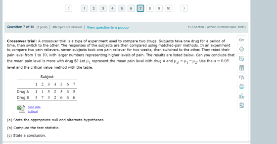 < 1 2 3 4 5 6 7 8 9 10 > Question 7 of 10 (1 point) | Attempt 2 of Unlimited | View question in a popup 11.3 Section Exercise