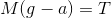 M(g - a)= T