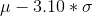 μ – 3.10 και σ