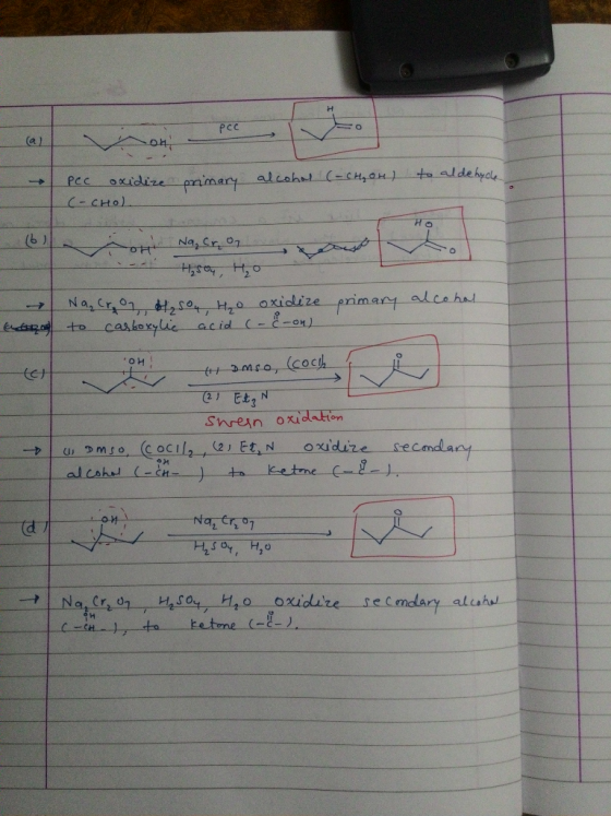 (a) to aldehycle oxidize primary alcohat(CH,aH) C-CHO) HO Na, Cro12so Ho oxidlize primary alcahal endsizto caskoxylie acid C-