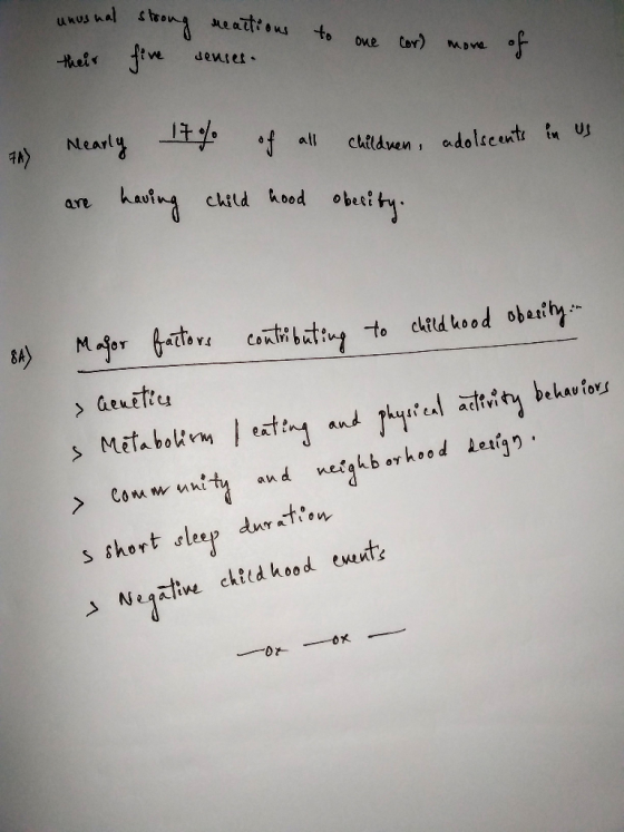 unusual strong reactions to one cor) more of their five senses. A Hearly 19 of all children, adolscents in us are having chil