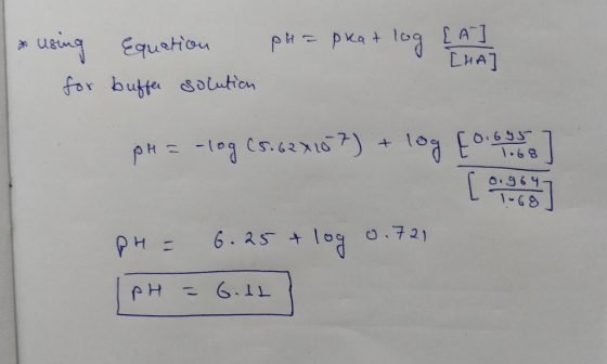 LHA for bute solution pH 6.11