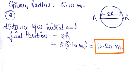 Given Radius Silo mi a AR- A B distance initial and fuial Positiou = 2R 28.10 m) - 10.20 m. =
