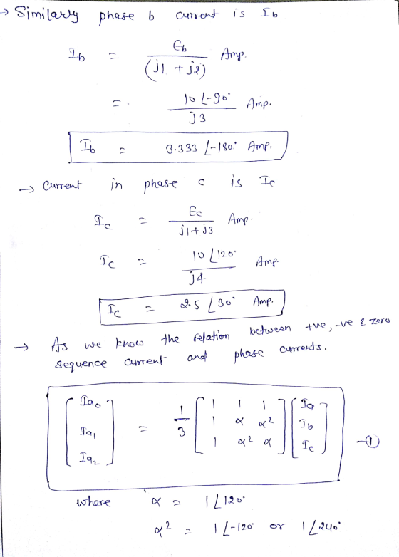 AL VAN . - Similarly phase b current is Ib - Jo Logo - Amp. j3 Io - Current 14.909 Amps 3.333 L-180. Amp. phase c is Is in nh