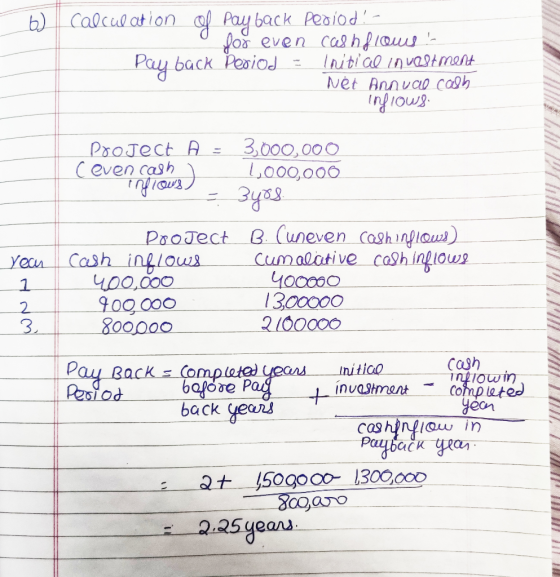 This is a cost accounting problem, please show all work. Payback and ...